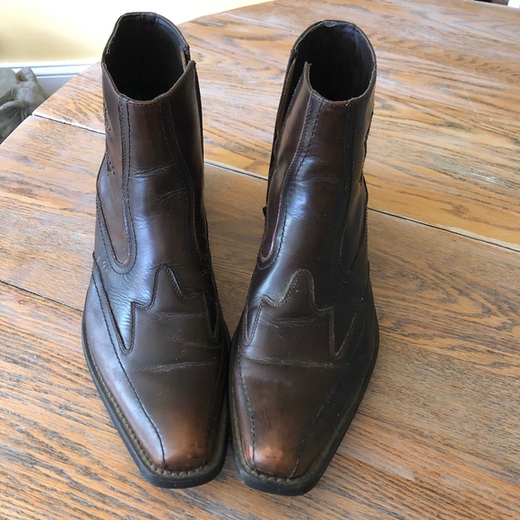 GBX leather side zip boot/1 5/8" heel/Nice/11 - Picture 1 of 8